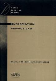 Tapa de Information privacy law