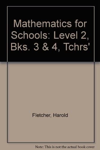 Tapa de Mathematics for Schools : BKS.3 & 4,TCHRS'.