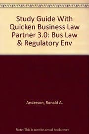 Tapa de Study Guide with Quicken Business Law Partner 3