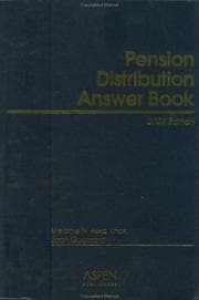 Tapa de Pension Distribution Answer Book 2004 Edition