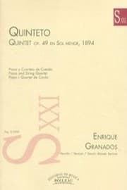 Tapa de Quintet op. 49 en sol menor
