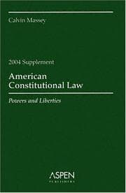 Tapa de American Constitutional Law Supplement