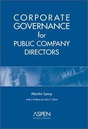 Tapa de Corporate governance for public company directors