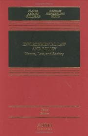 Tapa de Environmental law and policy