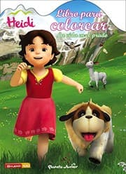 Tapa de Heidi. Libro para colorear. La vida en el prado