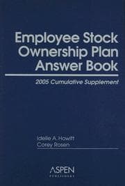 Tapa de Employee Stock Ownership Plan Answer Book