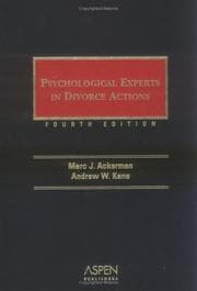 Tapa de Psychological experts in divorce actions