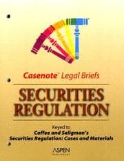 Tapa de Securities Regulation : Keyed to Coffee and Seligmans Securities Regulation