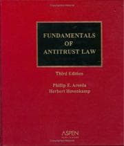 Tapa de Fundamentals of Antitrust Law