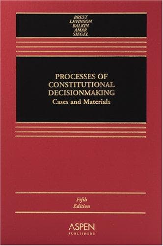 Tapa de Processes of constitutional decisionmaking