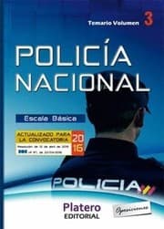 Tapa de Policía Nacional. Escala Básica. Temario Volumen III