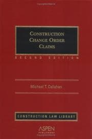 Tapa de Construction change order claims