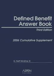 Tapa de Defined Benefit Answer Book