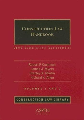 Tapa de Construction Law Handbook