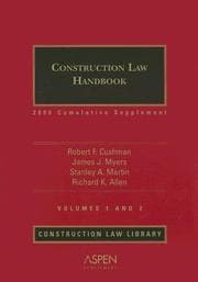 Tapa de Construction Law Handbook