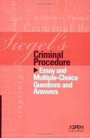 Tapa de Siegel's criminal procedure