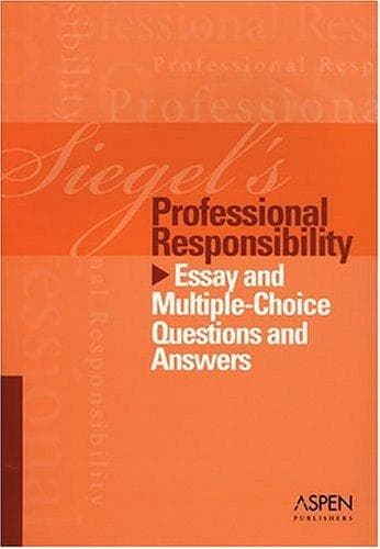 Tapa de Professional Responsibility (Siegel's)