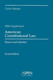Tapa de American Constitutional Law, 2006 Case (American Constitutional Law)