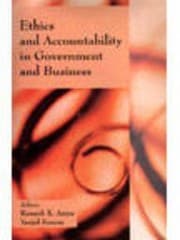 Tapa de Ethics and accountability in government and business