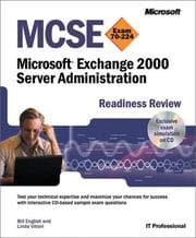 Tapa de MCSE Microsoft Exchange 2000 server administration readiness review