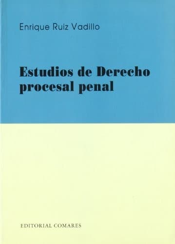 Tapa de Estudios de derecho procesal penal