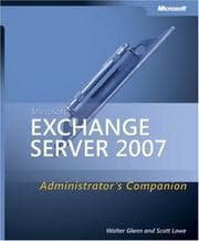 Tapa de Microsoft Exchange Server 2007 administrator's companion