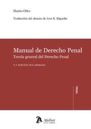 Tapa de Manual de Derecho penal. Teoría general del Derecho penal