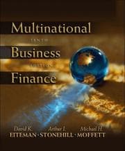 Tapa de Multinational Business Finance