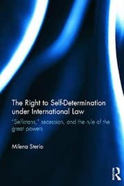 Tapa de The right to self-determination under international law
