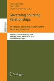 Tapa de Governing Sourcing Relationships. a Collection of Studies at the Country, Sector and Firm Level