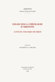 Tapa de Essais sur la théologie d'Aristote