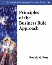 Tapa de Principles of the Business Rule Approach