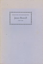 Tapa de Collecting and Recollecting James Boswell, 1740-1795