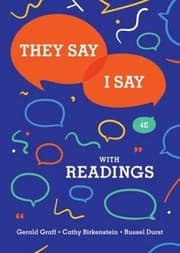 Tapa de They Say / I Say with Readings, 4e with Access Card + the Little Seagull Handbook with Exercises, 3e