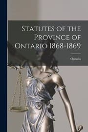 Tapa de Statutes of the Province of Ontario 1868-1869