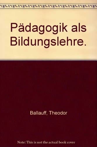 Tapa de Pädagogik als Bildungslehre