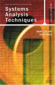 Tapa de Introduction to Systems Analysis Techniques