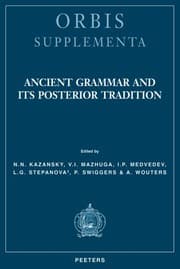 Tapa de Ancient grammar and its posterior tradition