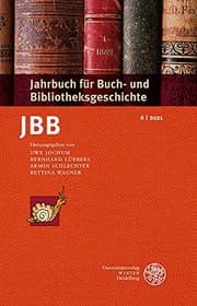 Tapa de Jahrbuch Fur Buch- und Bibliotheksgeschichte 6 / 2021