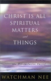 Tapa de Christ Is All Spiritual Matters and Things