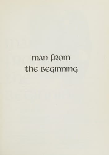 Tapa de Man from the Beginning,