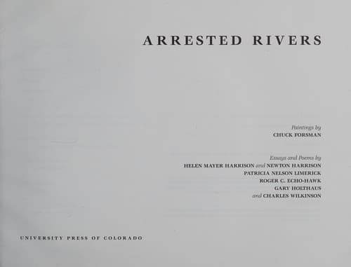 Tapa de Arrested rivers
