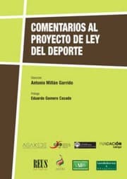 Tapa de Comentarios al Proyecto de Ley del Deporte