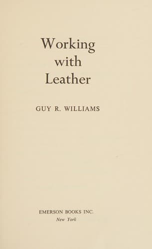 Tapa de Working with leather