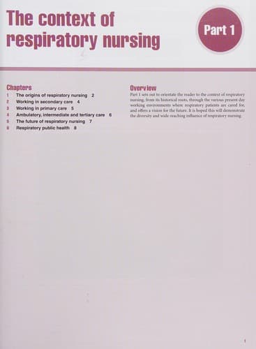 Tapa de Respiratory Nursing at a Glance