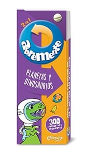Tapa de Abremente 2 en 1 - Planetas y dinosaurios