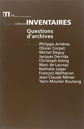 Tapa de Questions d'archives