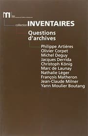 Tapa de Questions d'archives