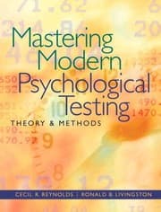 Tapa de Mastering modern psychological testing