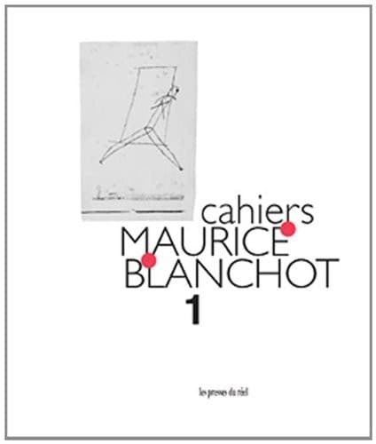 Tapa de Cahiers Maurice Blanchot no 1
